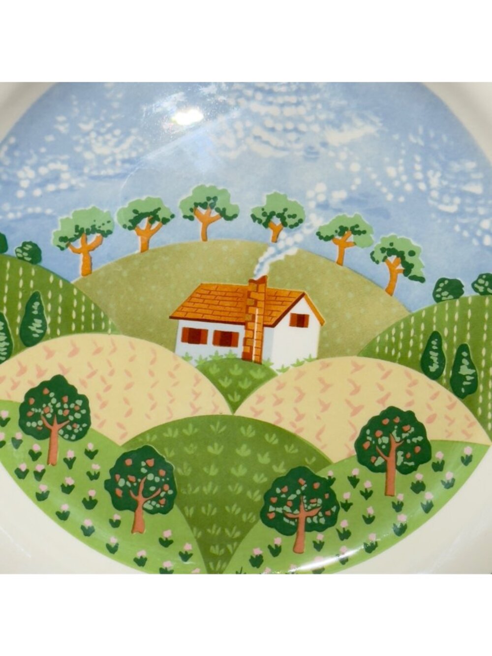 Sangostone Country Cottage Stoneware Bread Plate Set 7.5" Dia. Set of 4 - Picture 5 of 10